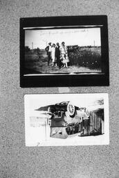 Photos of people and automobile, ca. 1920s?