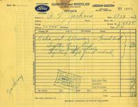 Invoice from Garnsey and Wheeler to O. T. Jackson, May 27, 1933