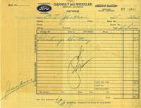 Invoice from Garnsey and Wheeler to O. T. Jackson, May 22, 1933