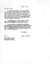 1968-08-05 - James A. Michener to Angeline Fenton