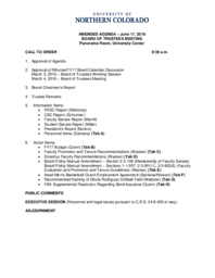 2016-06-17 - Board of Trustees meeting agenda and minutes