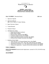 2011-06-10 - Board of Trustees meeting agenda and minutes