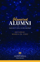 2022 Honored Alumni Induction Ceremony program