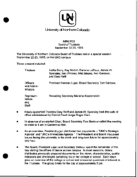 09-22-1995 -- Board of Trustees meeting agenda and minutes