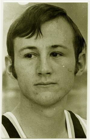 Unidentified player, University of Northern Colorado basketball, 1968.