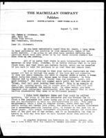 1945-08-07 Letter from Harold Latham to James A. Michener