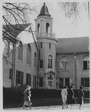 Tobey-Kendel Hall exterior, front of building, ca. 1950s