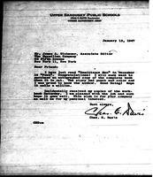 1947-01-13 Letter from Chas. E. Davis to Mr. James A. Michener