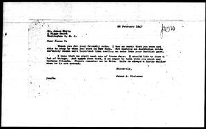 1947-02-28 Letter from James A. Michener to James Whyte