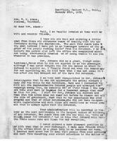 Letter from O. T. Jackson to Governor William H. Adams, January 30, 1933