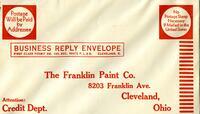 Franklin Paint Company business reply envelope