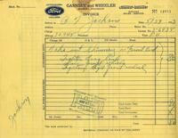 Invoice from Garnsey and Wheeler to O. T. Jackson, May 27, 1933