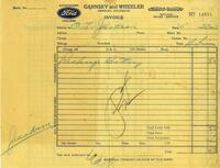 Invoice from Garnsey and Wheeler to O. T. Jackson, May 22, 1933