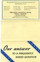 The First National Bank of Greeley loan brochure