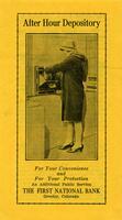 The First National Bank of Greeley after hours depository brochure