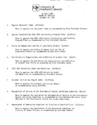 1991-10-14 - Board of Trustees meeting agenda, minutes, and supporting documents