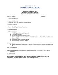 2019-01-25 – Board of Trustees meeting agenda, minutes and supporting documents