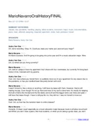 Mario Navarra oral history interview transcript