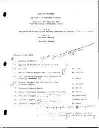 Board of Trustees Documents, 1970 - 1979