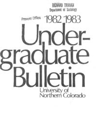 1982-1983 - University of Northern Colorado undergraduate bulletin, series 80, number 2