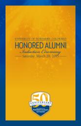 2015 UNC Honored Alumni induction ceremony program 