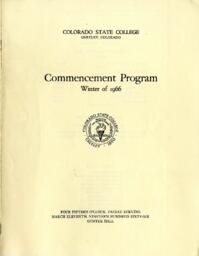 1966-03-11 Commencement Program, Winter