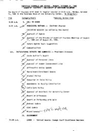 1986-10-13 - Board of Trustees meeting agenda, minutes, and supporting documents