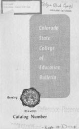 1954 - Colorado State College of Education bulletin, series 54, number 1