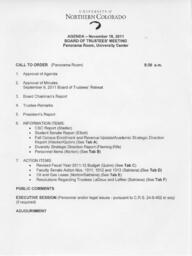 2011-11-18 - Board of Trustees meeting agenda, minutes, and supporting documents