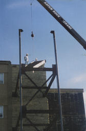 Ross Hall laboratory wing construction, ca. 1988