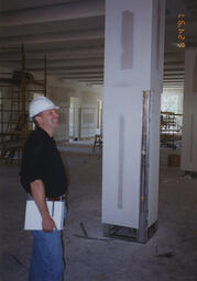 Interior view of construction for Skinner Music Library, 1997