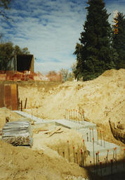 Foundation under construction for Skinner Music Library, 1996