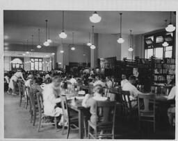 Students studying in the old library in Carter Hall