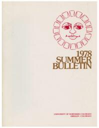 1978-University of Northern Colorado Summer Bulletin, series 76, number 1