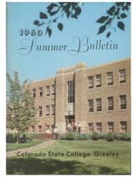 1960 - Colorado State College Summer Bulletin, Series 60, No.2,