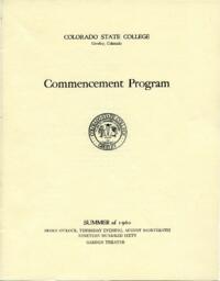 1960-08-18 Commencement Program, Summer