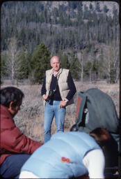 John Kings at Centennial film set, Grand Teton National Park, Wyoming, 1977