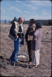 John Kings, an unidentified man, and Mari Michener, Grand Teton National Park, Wyoming, 1977