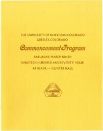 1974-03-09 Commencement Program