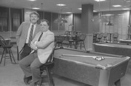 Gene Haffner and Jerry Tanner in Club Bentley in the University Center, 1990