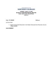 2020-03-12 - Board of Trustees Special Meeting agenda and supporting documents