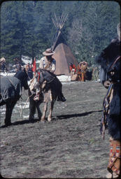 Actor on horseback, Estes Park, Colorado, 1978
