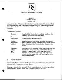 03-08-96 - Board of Trustees meeting agenda, minutes, and supporting documents