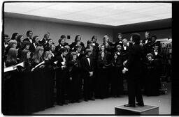 UNC Concert Choir performs at Michener Library dedication, 1972