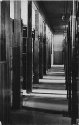 Carter Hall interior, book stacks in the old library 