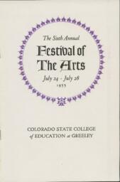 Program for The Sixth Annual Festival of the Arts