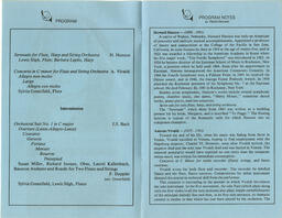 Program, "A Celebration of J.S. Bach," February 1, 1985 (page1&2)