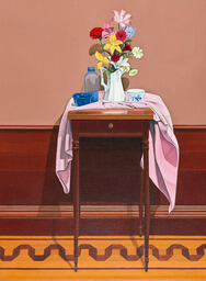 Composition in Red and Pink by Laura Shechter, 1987