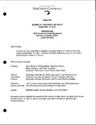 2001 Board of Trustees meeting documents