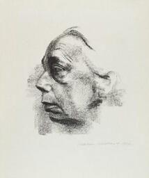 Selbstbildnis in Profile / Klipstein 1927 / 227/b by Käthe Kollwitz, 1927